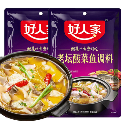 好人家老坛酸菜鱼调料包350g