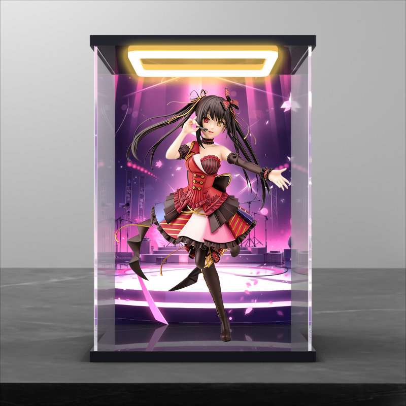 适用PLUM 约战：狂三外传 时崎狂三 偶像版 手办防尘罩回灯展示盒