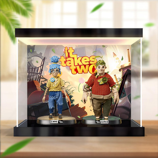 灯箱亚克力防尘罩适用共鸣gong 双人成行 潮玩公仔手办模型展示盒