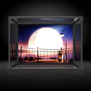 亚克力高透明展示盒适用于43279瓦力和伊娃积木模型收纳防尘罩子