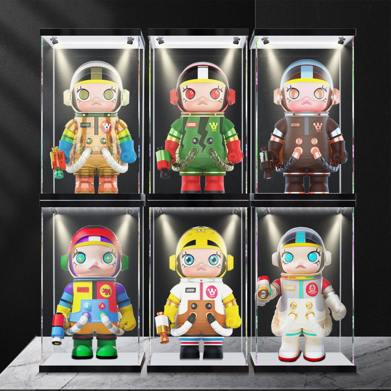 popmart泡泡玛特molly mega珍藏系列1000%  400%亚克力公仔展示盒