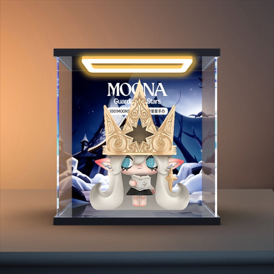 回灯高清展示盒适用1001MOONS Moona守护星星系列手办模型防尘罩