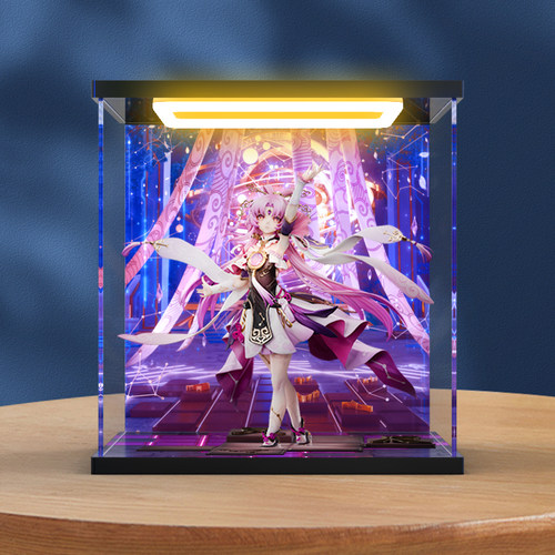 高清亚克力收纳盒适用绷坏:星穷铁道 符玄1/7手办灯光高清展示盒