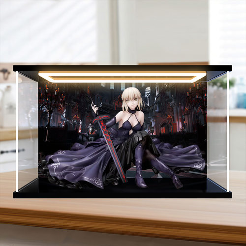 古薇媞适用Alter fate FGO 剑士 阿尔托莉雅 黑夜之星 手办展示盒