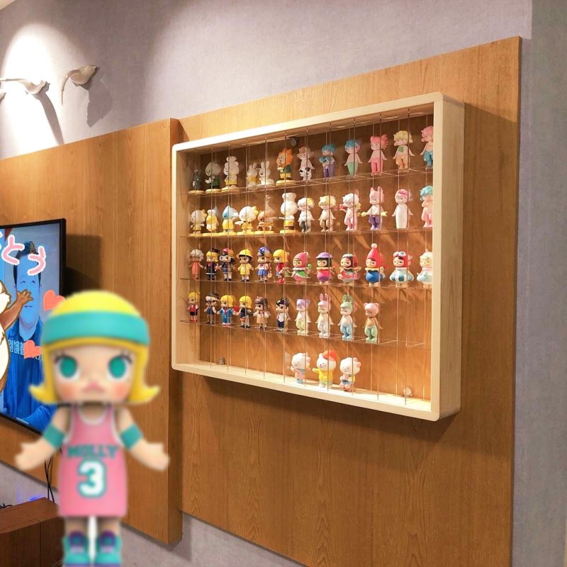 茉莉Molly木质展示架星座sonnyangel娃娃盲盒亚克力展示盒收纳柜