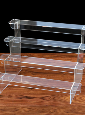 亚克力阶梯架手办摆放le高小盲盒透明收纳架家用陈列架立牌展示架