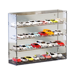 多美卡透明展示架合金小汽车模型儿童玩具TOMICA1:64风火轮收纳盒