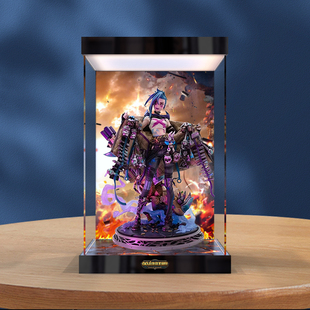 亚克力防尘展示盒英雄联盟双城之战金克丝手办雕塑手办高清收纳盒