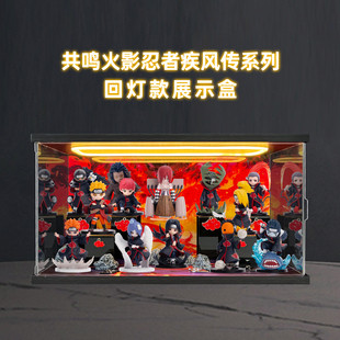 适用泡泡玛特共鸣火影忍者疾风传系列大战晓组织主题手办展示盒