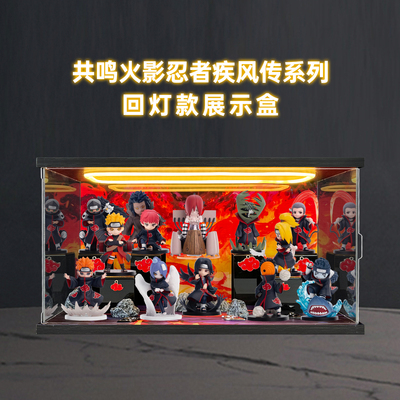 适用泡泡玛特共鸣火影忍者疾风传系列大战晓组织主题手办展示盒