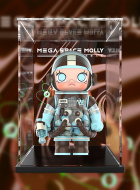 亚克力展示盒POPMART泡泡玛特 MEGA SPACE MOLLY400 %薄荷巧克力