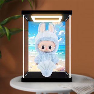 适用于泡泡特特 Labubu 鱼尾狮新加坡限定潮玩公仔亚克力展示盒
