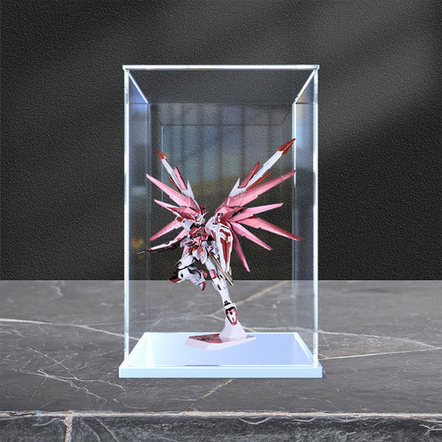 亚克力展示盒高达 万代MG系列洛神粉樱花自由高达改色款 敢达手办