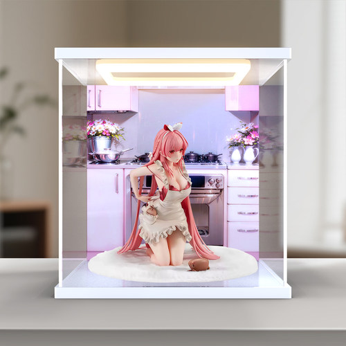 古薇媞适用大漫匠AniMester 白兔rosu 围裙 手办模型亚克力展示盒