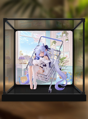 适用EUSUN 睡眠恶魔 诺诺丝 手办模型亚克力防尘罩合金框架展示盒