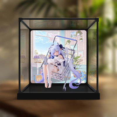 适用EUSUN 睡眠恶魔 诺诺丝 手办模型亚克力防尘罩合金框架展示盒