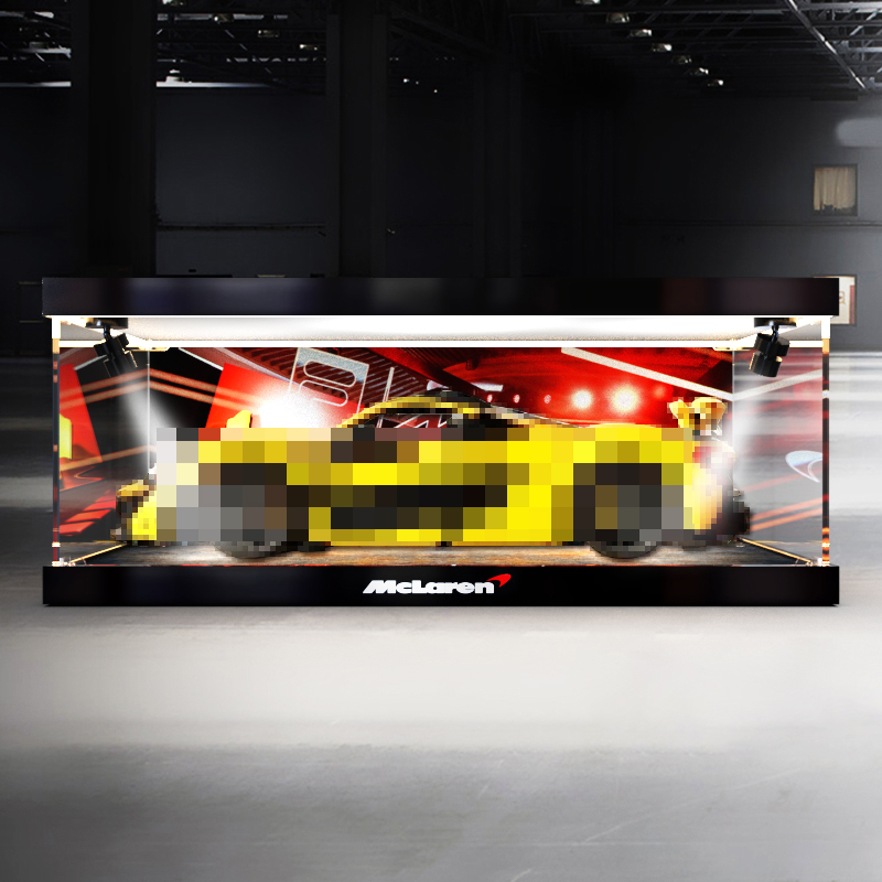 防尘罩适用42172迈凯伦P1积木收纳盒透明模型罩亚克力展示盒