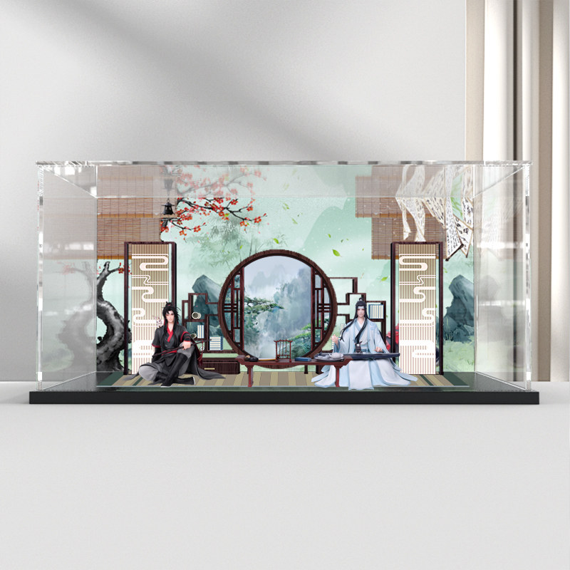 适用擎苍魔道祖师云阁雅韵魏无羡蓝忘机等比例手办防尘收纳展示盒