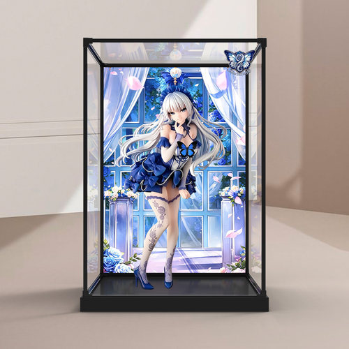 古薇媞适用Vibrastar 紫音 蓝蝶 手办模型摆件合金框亚克力展示盒