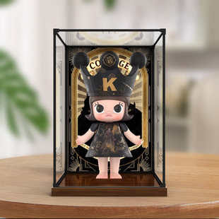 合金框防尘展示盒适用于泡泡玛特MOLLY哈利波特联名400%1000手办
