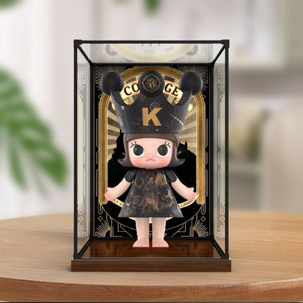 合金框防尘展示盒适用于泡泡玛特MOLLY哈利波特联名400%1000手办