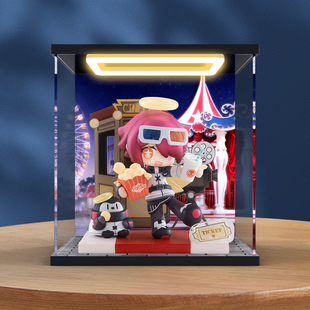 适用明日方舟 来份甜点Q版系列 能天使 手办 回型灯透明展示盒