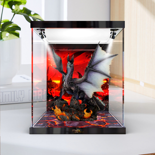 亚克力展示盒适用 CAPCOM 怪物猎人 煌黑龙 手办摆件防尘收纳盒