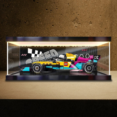 古薇媞适用乐高77258 F1 ACADEMY超级赛车积木灯箱亚克力展示盒