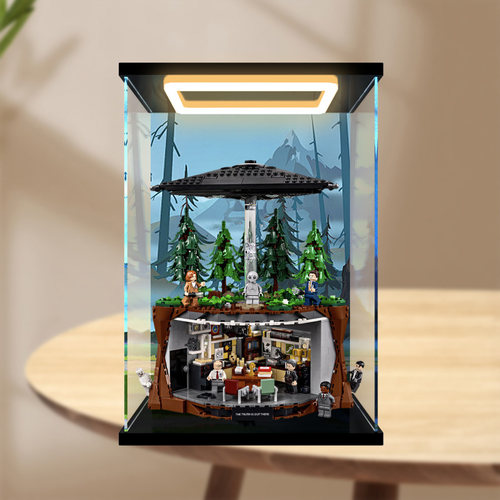 古薇媞适用 21369The X-Files《X档案》积木亚克力回型灯展示盒