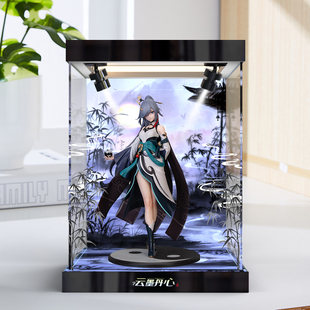 适用Myethos 绷坏3 符华 云墨丹心 手办 亚克力主题背景展示盒