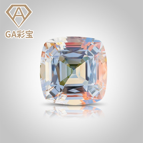 221.47克拉天然无烧托帕石裸石戒面浅香槟色高级定制镶嵌GIT证书