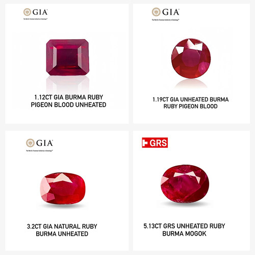 缅甸天然红宝石裸石【GIA证书】
