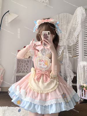 猫猫春景日 断码清仓微瑕 售完不补 lolita 甜系 可爱 原创 粉色