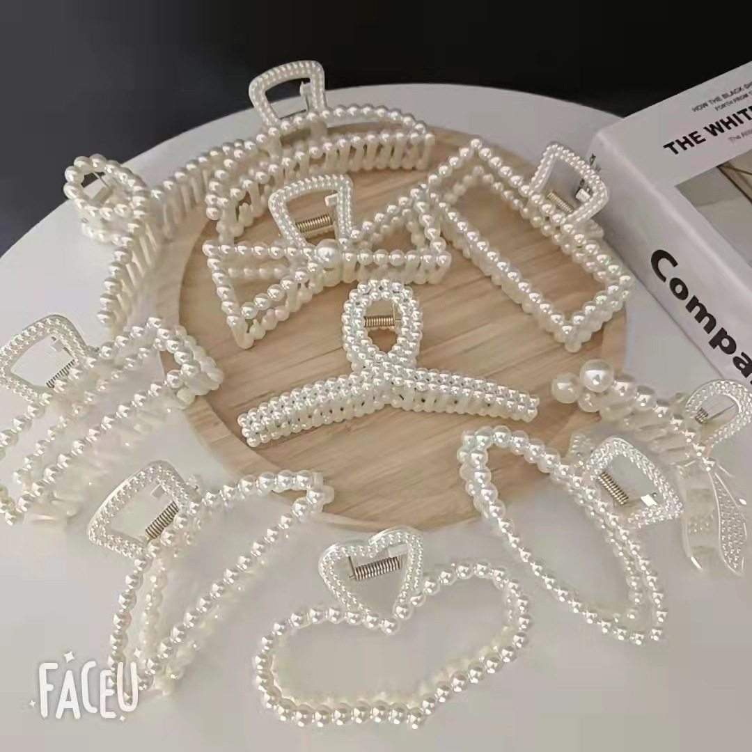 洗澡鲨鱼夹大号发量多夹子头饰发夹后脑勺亚克力珍珠抓夹发抓飘带,饰品/流行首饰/时尚饰品新,民族风发饰,淘宝优惠券,粉丝福利购,淘宝优惠卷