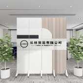 公司屏风隔断简约现代前台遮挡办公室公司前台双面折叠可移动定制