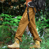 女式 卓尼维斯户外秋冬多袋徒步登山防风防泼水加绒保暖工装 登山裤