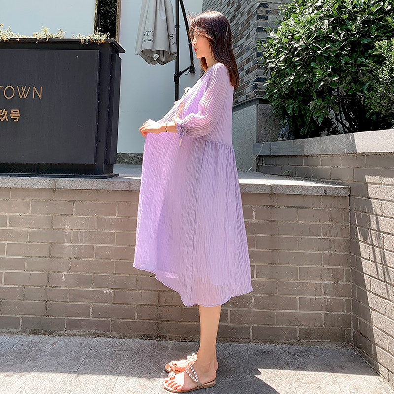 好货孕妇夏装连衣裙潮妈超仙女网红洋气大码宽松孕妇装中长款夏天