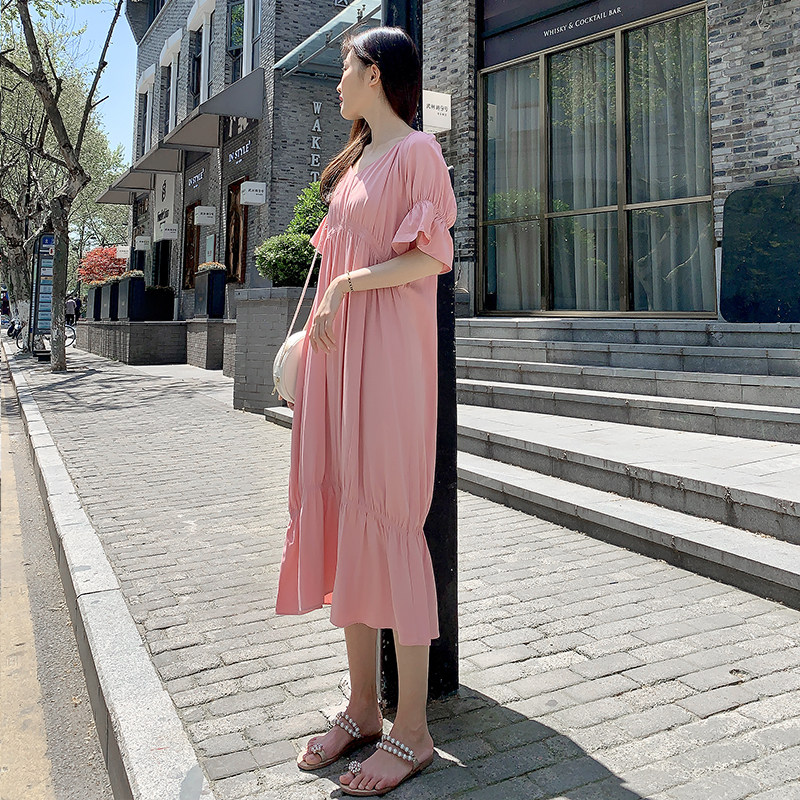 好货孕妇装夏装短袖时尚款潮辣妈个性孕妇连衣裙夏天裙子夏季长裙