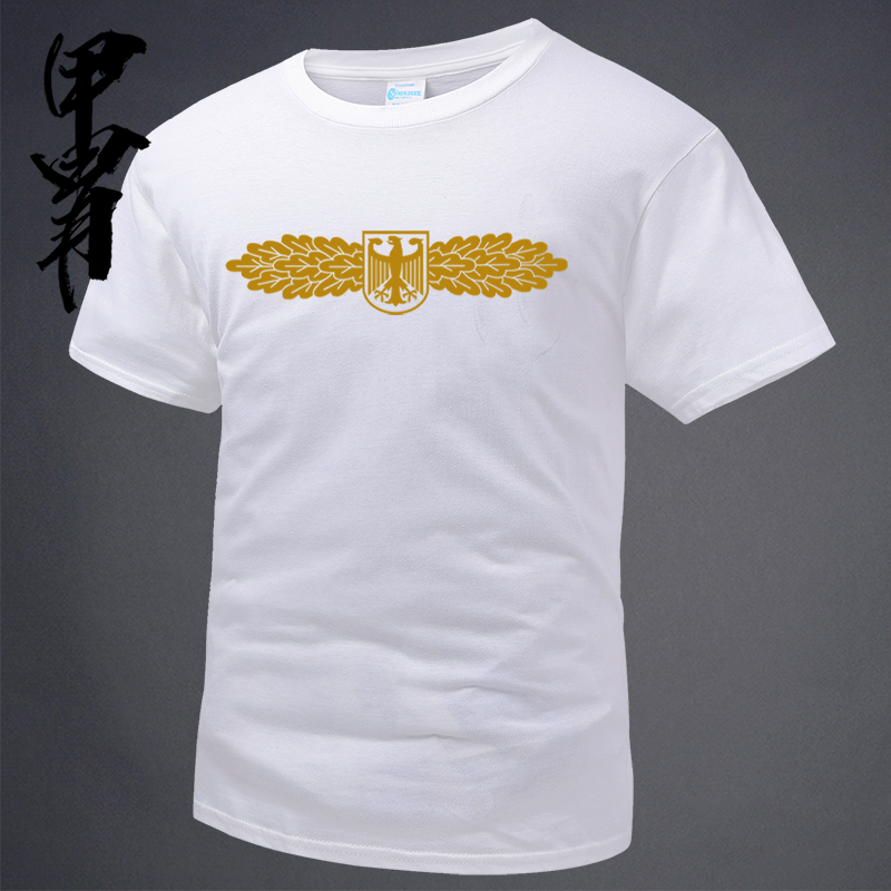 甲胄新品 德国gsg9号 金色翅膀徽章 纯棉短袖t恤