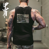 背心男 夏季 囚徒打底汗衫 匪帮风重磅健身硬汉无袖 迷彩印花 新品