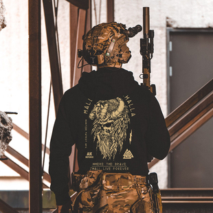 甲胄户外战术卫衣连帽衫 北欧系列维京战士主题