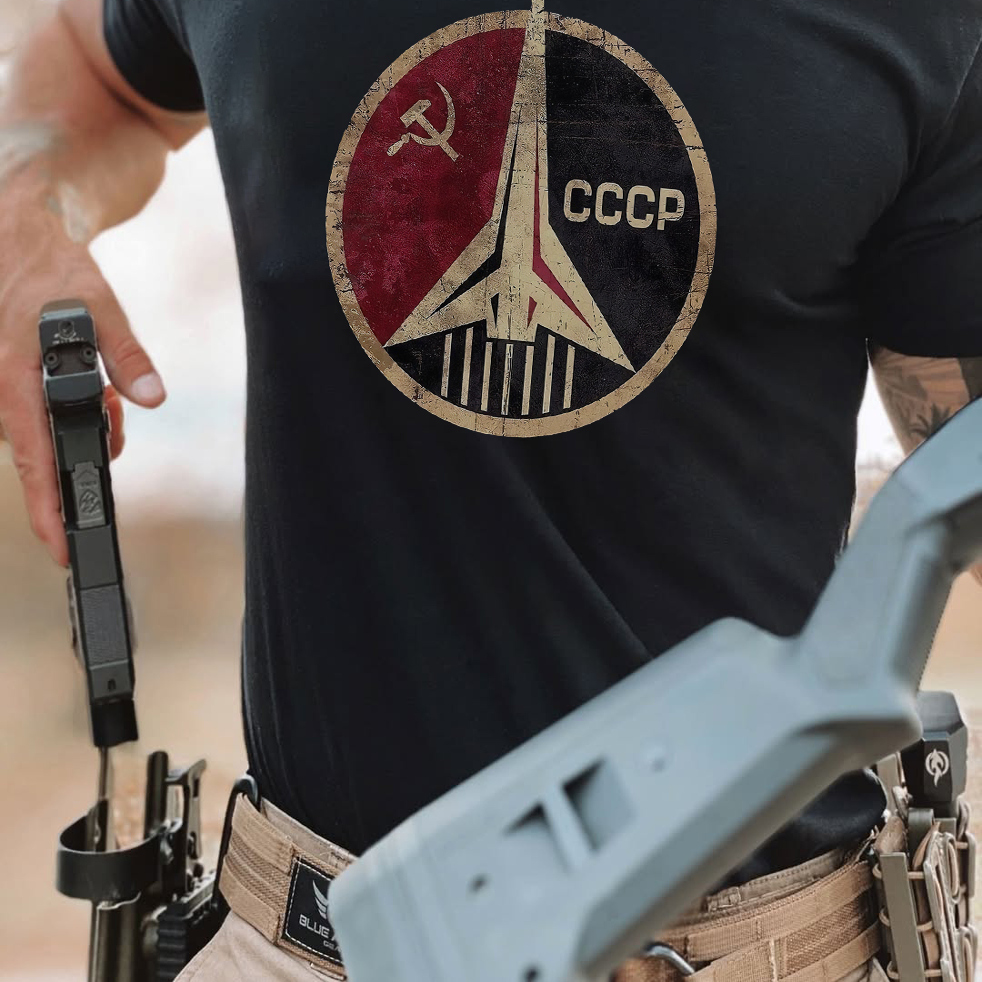 硬汉联盟飞船系列圆领短袖T恤