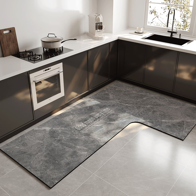 厨房地垫整铺L形放油防滑