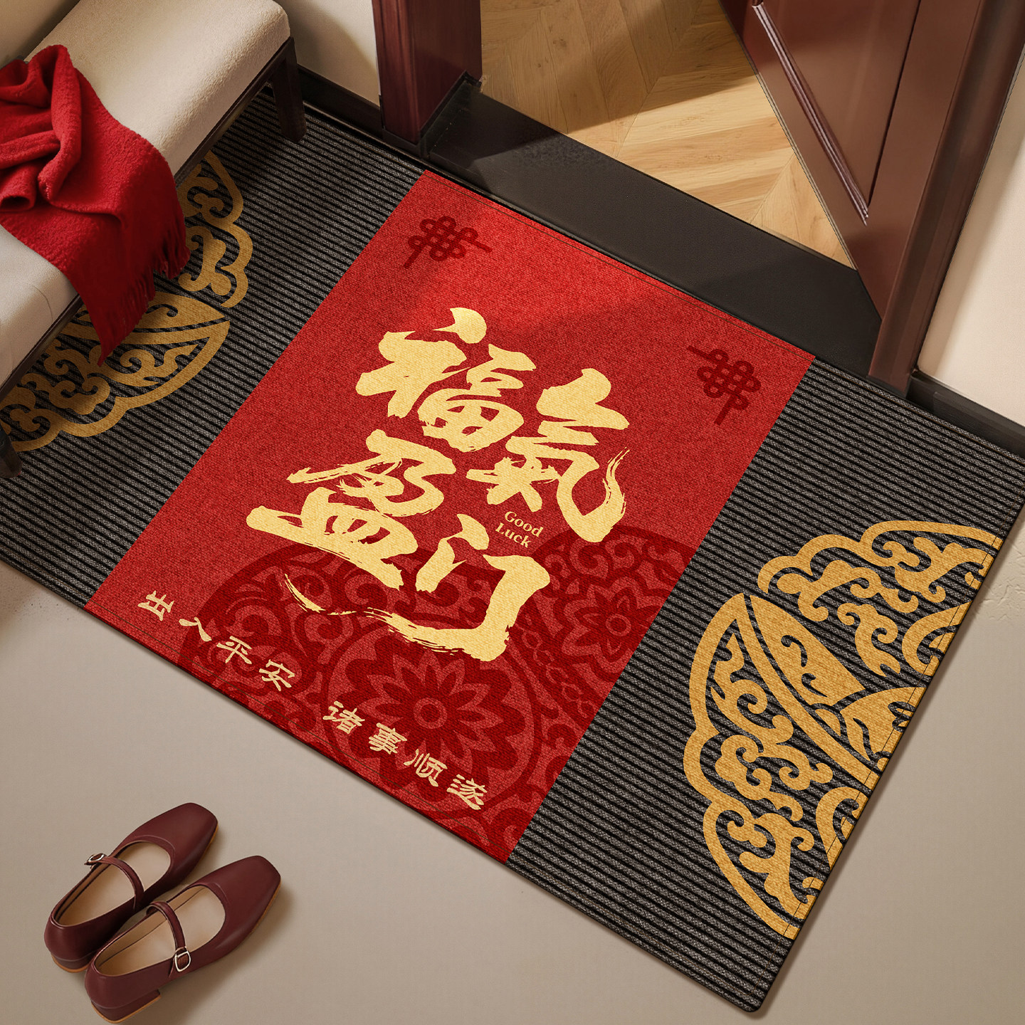 入户门地垫进门大门口除尘门垫红色玄关脚垫室内防滑2025新款地毯,居家布艺,入户地垫,淘宝优惠券,粉丝福利购,淘宝优惠卷