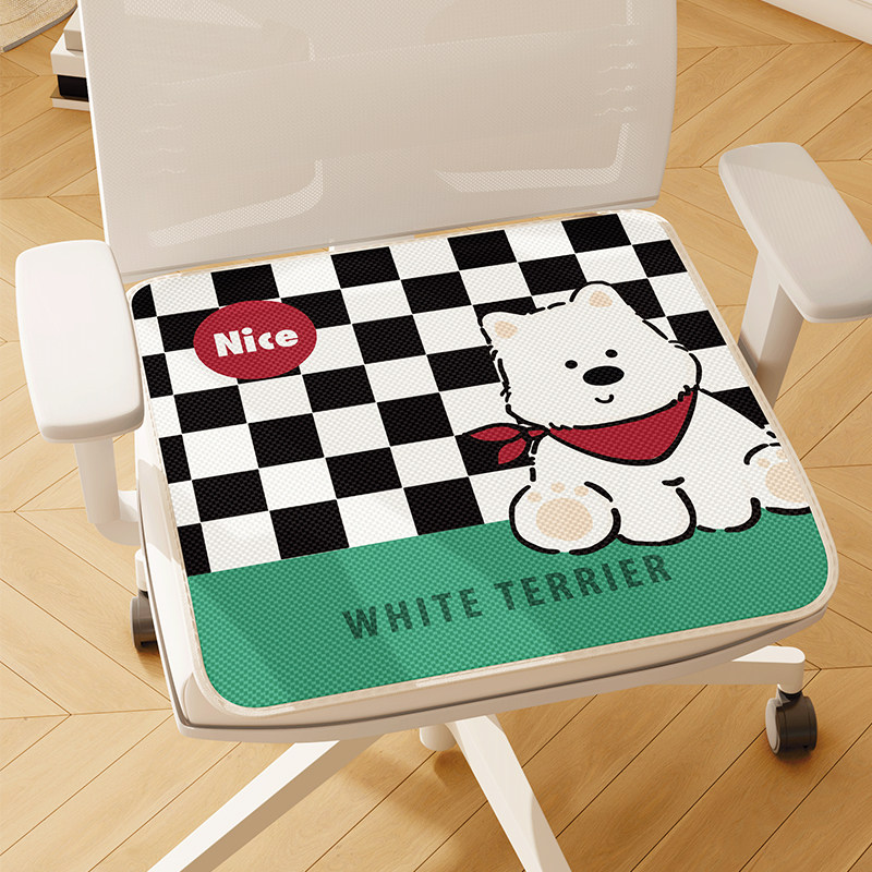 卡通冰丝坐垫椅子椅垫夏季凉席办公室电脑椅垫学生凳子垫透气屁垫,居家布艺,椅垫,淘宝优惠券,粉丝福利购,淘宝优惠卷