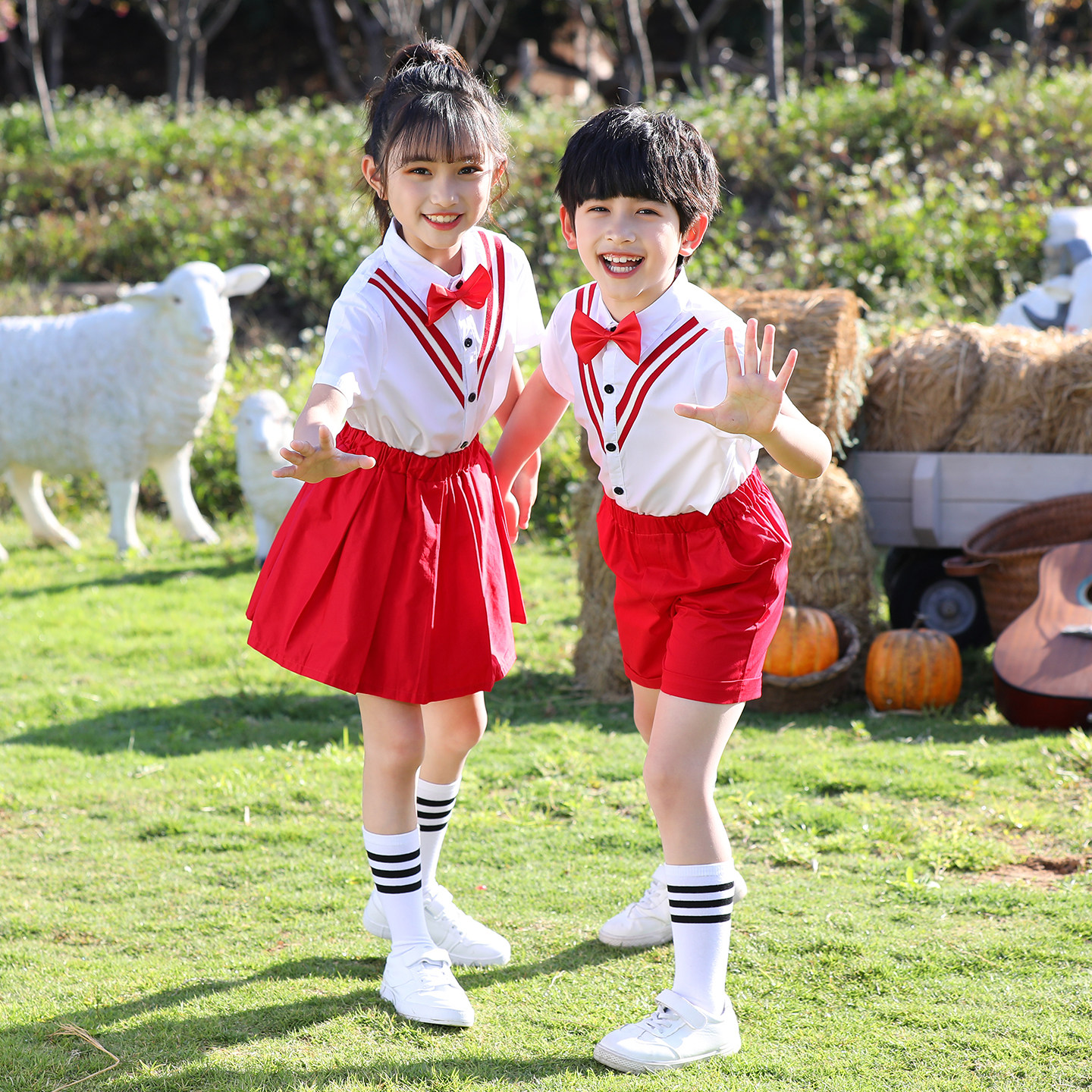 六一幼儿园毕业拍照校服男女童小学生舞蹈朗诵演出服合唱表演服装