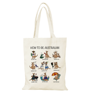 澳洲Australia帆布包澳大利亚可爱动物纪念特色帆布袋定制大容量