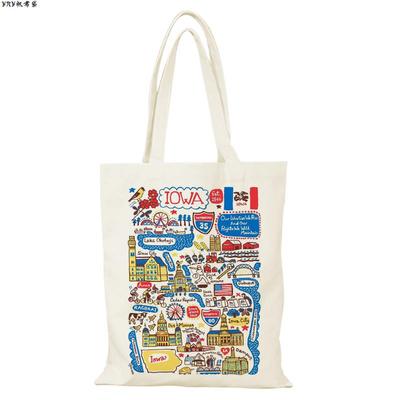 America美国帆布包旧金山 City帆布袋定制大容量环保时尚手提袋