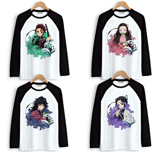 鬼灭之刃 灶门炭治郎祢豆子我妻善逸动漫周边长袖T恤学生男女秋季
