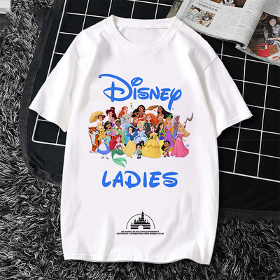 Cute Princess TShirt迪士尼超Q可爱卡通公主亲子短袖T恤衫上衣服